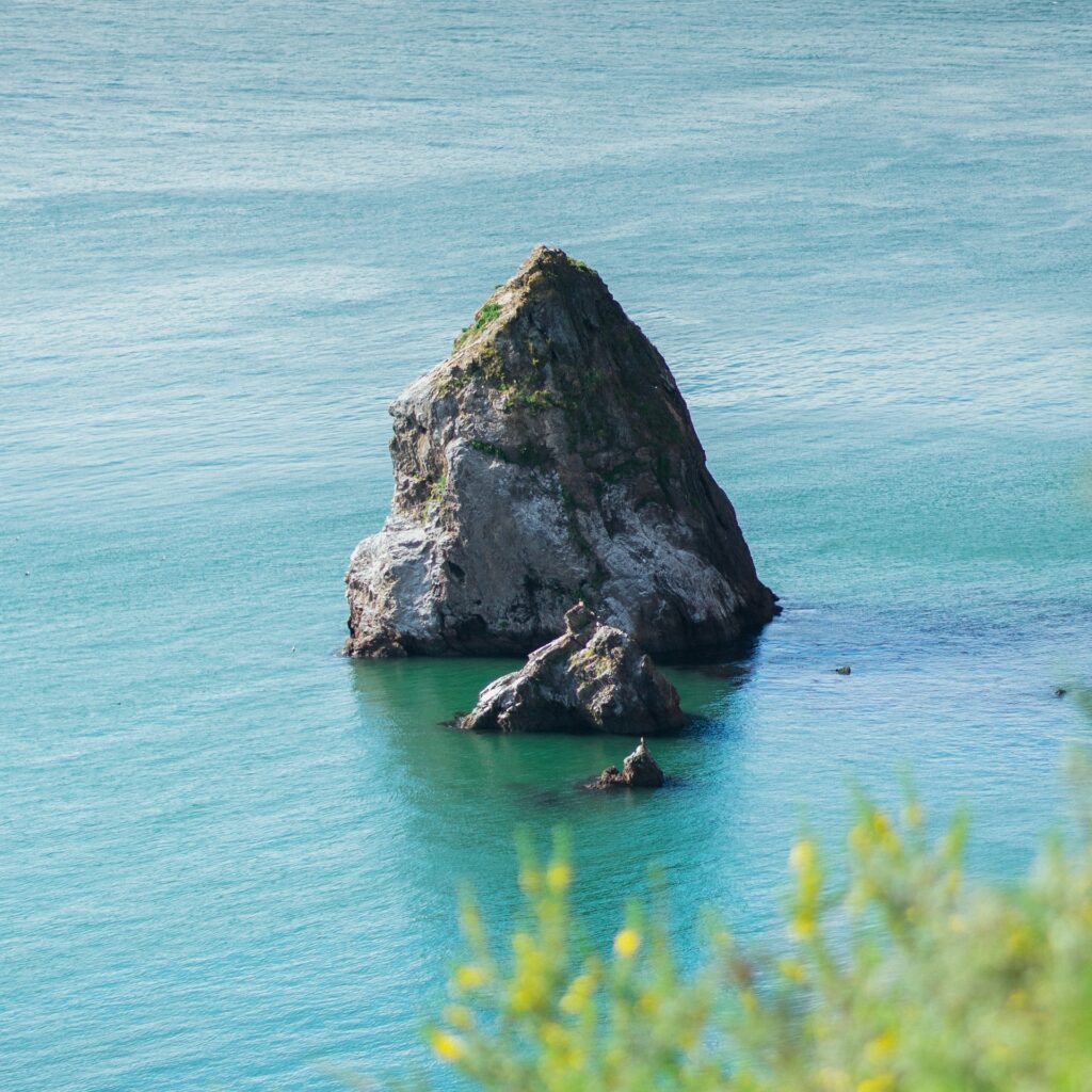 Rock in the ocean