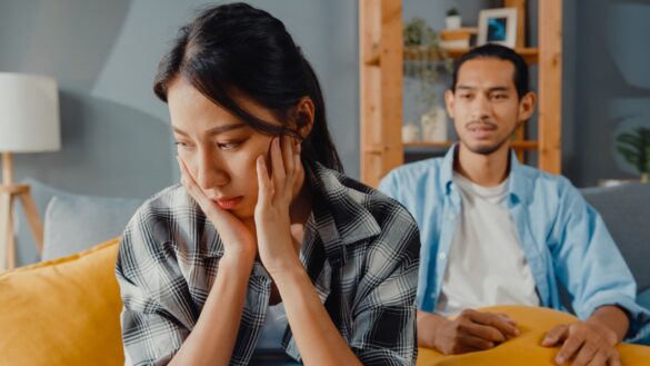 Christian couple upset and breaking up