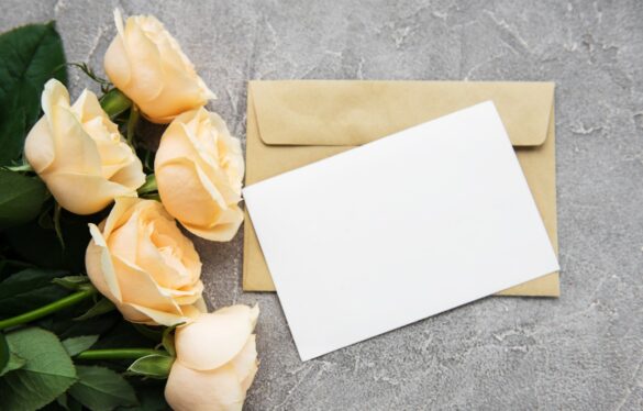 Get well card with roses