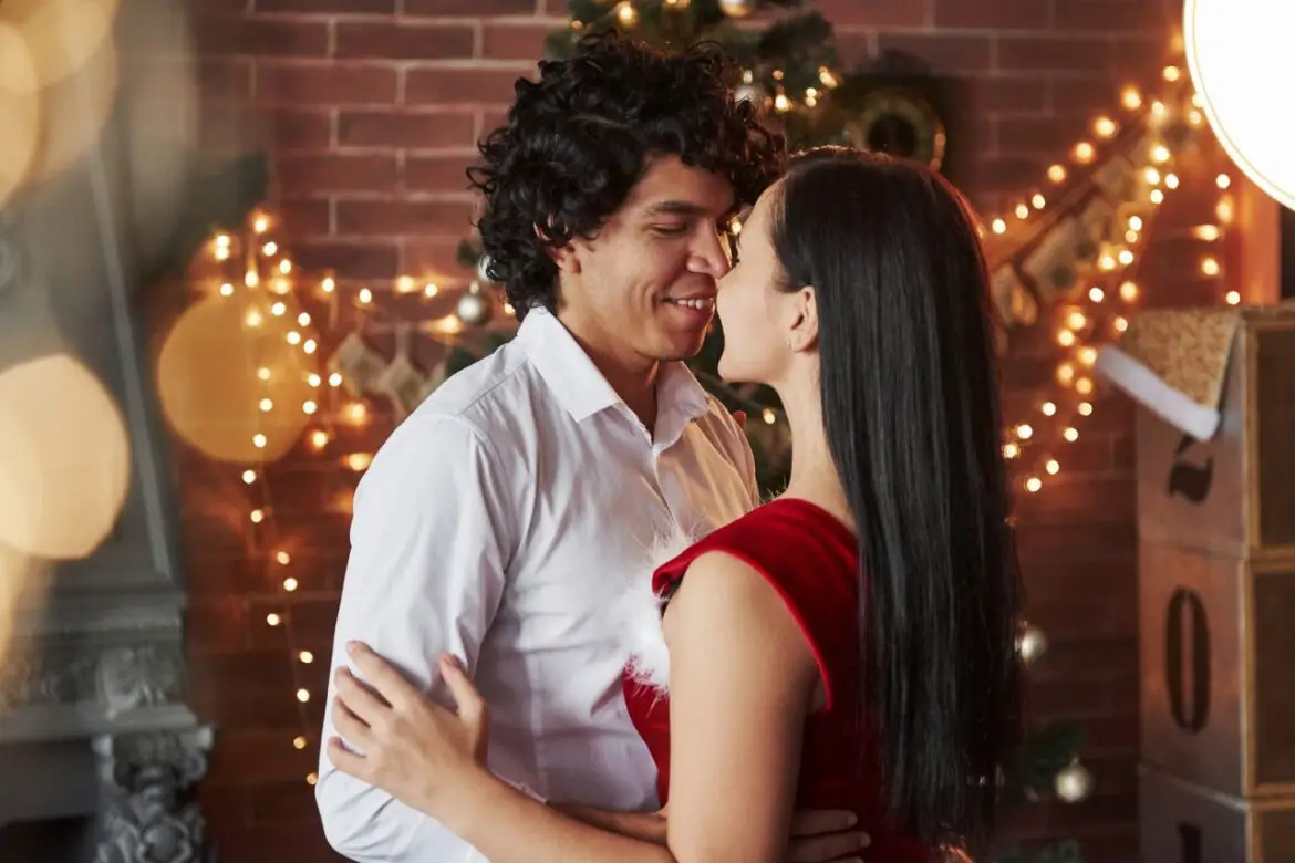 Lovely gorgeous couple spending time together