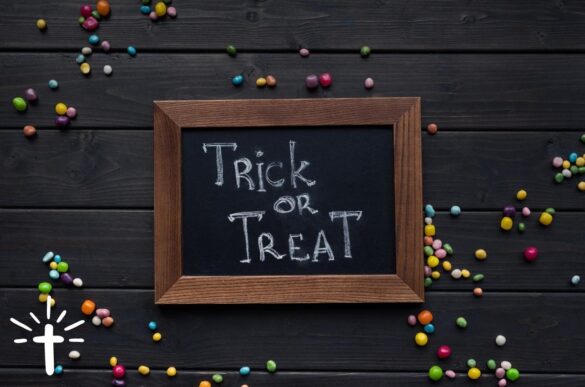 Trick or Treat Sign With Candy