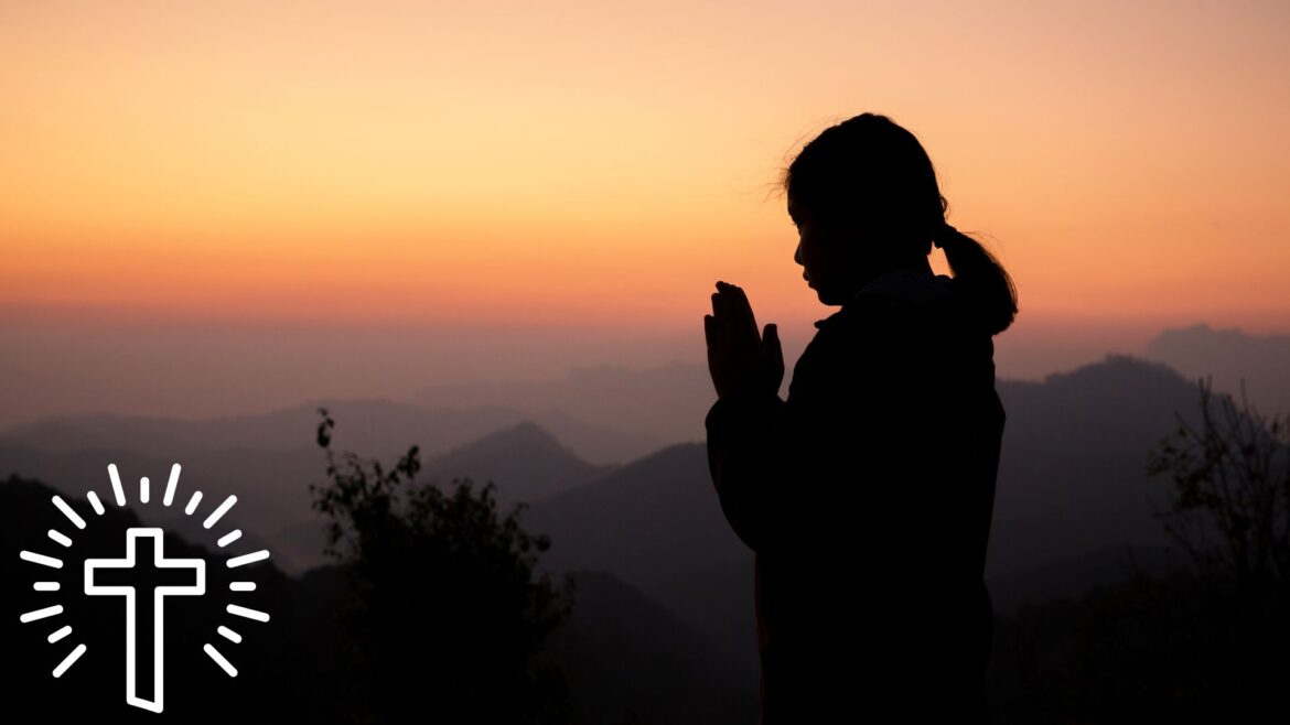 Girl Praying Outside