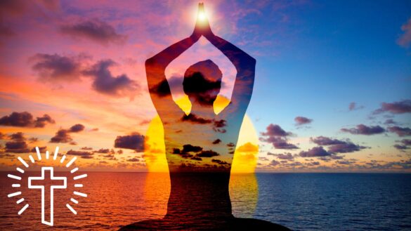 Woman Meditating Outside