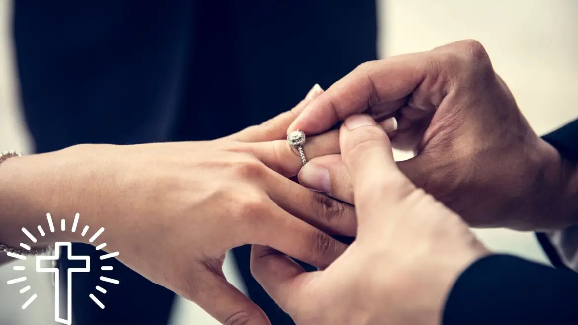 Man Putting Ring on Wife Finger