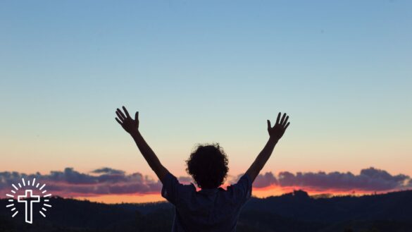 Christian Man Outside Showing Gratitude To God