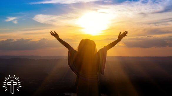 Woman Outside Looking at The Skin and Enjoying The Sun