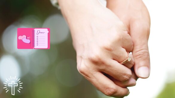 Christian Engaged Couple Holding Hands