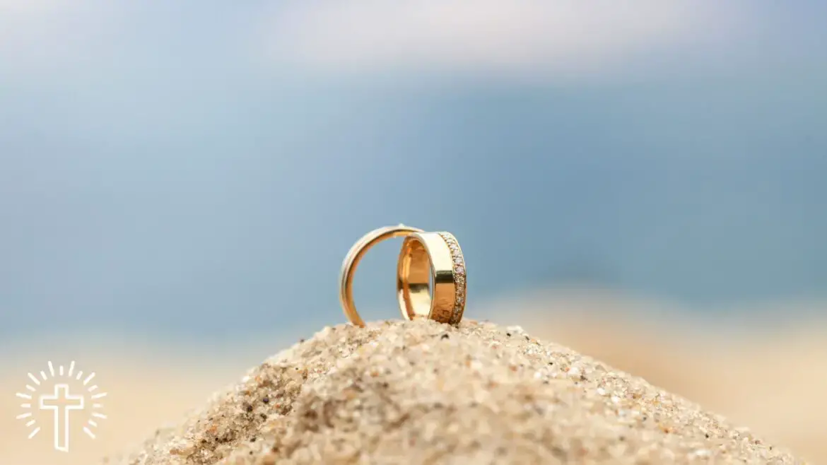 Wedding Ring on A Pile Of Sand