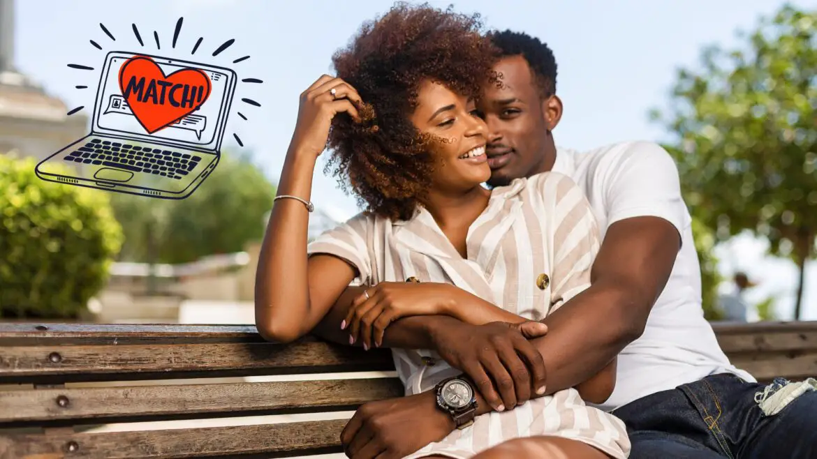 Black Christian Couple Sitting On Bench