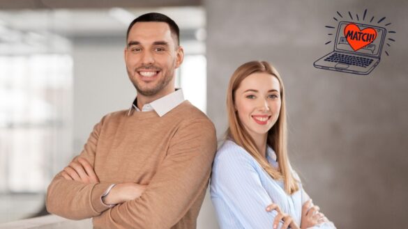 Professional Christian Couple Standing Side By Side