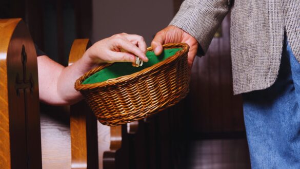 Church Collecting Tithe
